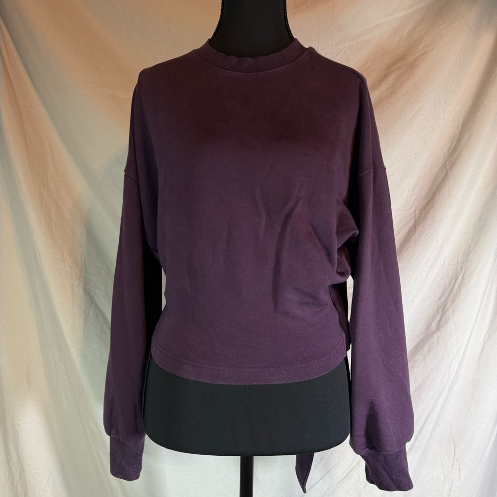 Athleta‎ Yoga Tie-Back Sweatshirt – Agate Purple 🟣🧘‍♀️ - Picture 2 of 6
